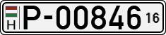 license plates of Hungary, Temporary (1990)
