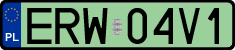 License plates of Poland, Electric vehicles