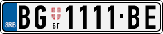 License plate of Serbia, Cars