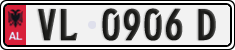 License plate of Albania, Cars (1993)