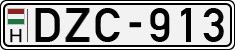 license plates of Hungary, Cars (1990)