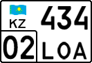 License plate Kazakhstan, Private owners (2012)