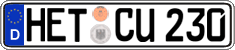 German license plate, Regular plates
