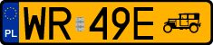 License plates of Poland, Oldtimers