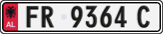 License plate of Albania, Cars (1993)