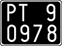 License plate of Italy, Cars (1927 year series)