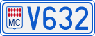 License plate of Monaco, Cars