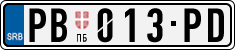 License plate of Serbia, Cars