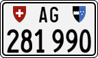 License plate of Switzerland, Cars