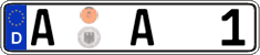German license plate, Regular plates