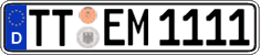 German license plate, Regular plates