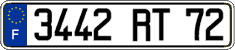 French license plate, FNI