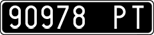 License plate of Italy, Cars (1927 year series)