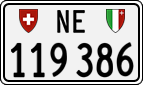 License plate of Switzerland, Cars