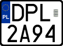 License plates of Poland, Special vehicles and motorcycles