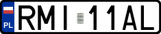 License plates of Poland, Regular car plates
