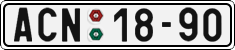 License plate of the Czech Republic, Cars (1960)