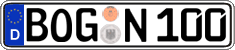 German license plate, Regular plates