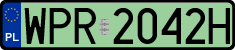 License plates of Poland, Electric vehicles