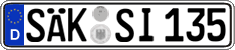 German license plate, Regular plates