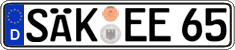German license plate, Regular plates