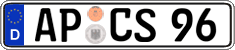 German license plate, Regular plates