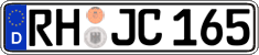 German license plate, Regular plates