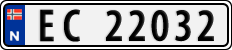 License plate of Norway, Cars