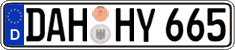 German license plate, Regular plates
