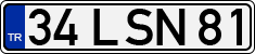 License plate of Turkey, Regular plates