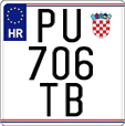 License plate of Croatia, Motorcycles
