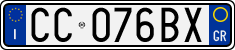 License plate of Italy, Cars (1994 year series)