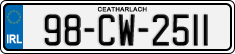 License plate of Ireland, Regular plates
