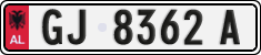 License plate of Albania, Cars (1993)