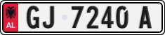 License plate of Albania, Cars (1993)