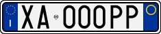 License plate of Italy, Cars (1994 year series)