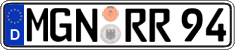 German license plate, Regular plates