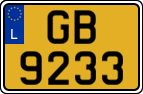 License plate of Luxembourg, 2003 year system