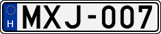 license plates of Hungary, Cars (1990)