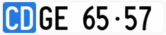 License plate of Switzerland, Diplomatic