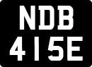 License plate of the United Kingdom, 1963 year system