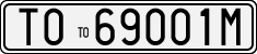 License plate of Italy, Cars (1927 year series)
