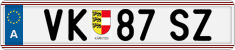 License plate of Austria, Regular plates