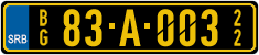 License plate of Serbia, Diplomatic