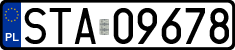 License plates of Poland, Regular car plates