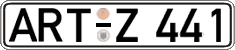 German license plate, Regular plates