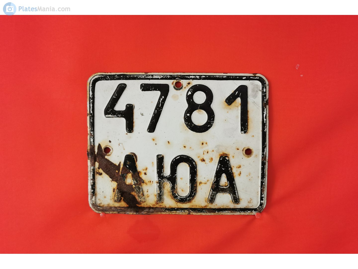 4781 АЮА, License plate without vehicle 