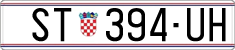 License plate of Croatia, Regular plates