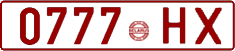 License plate Belarus, Cars (1992)