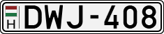 license plates of Hungary, Cars (1990)